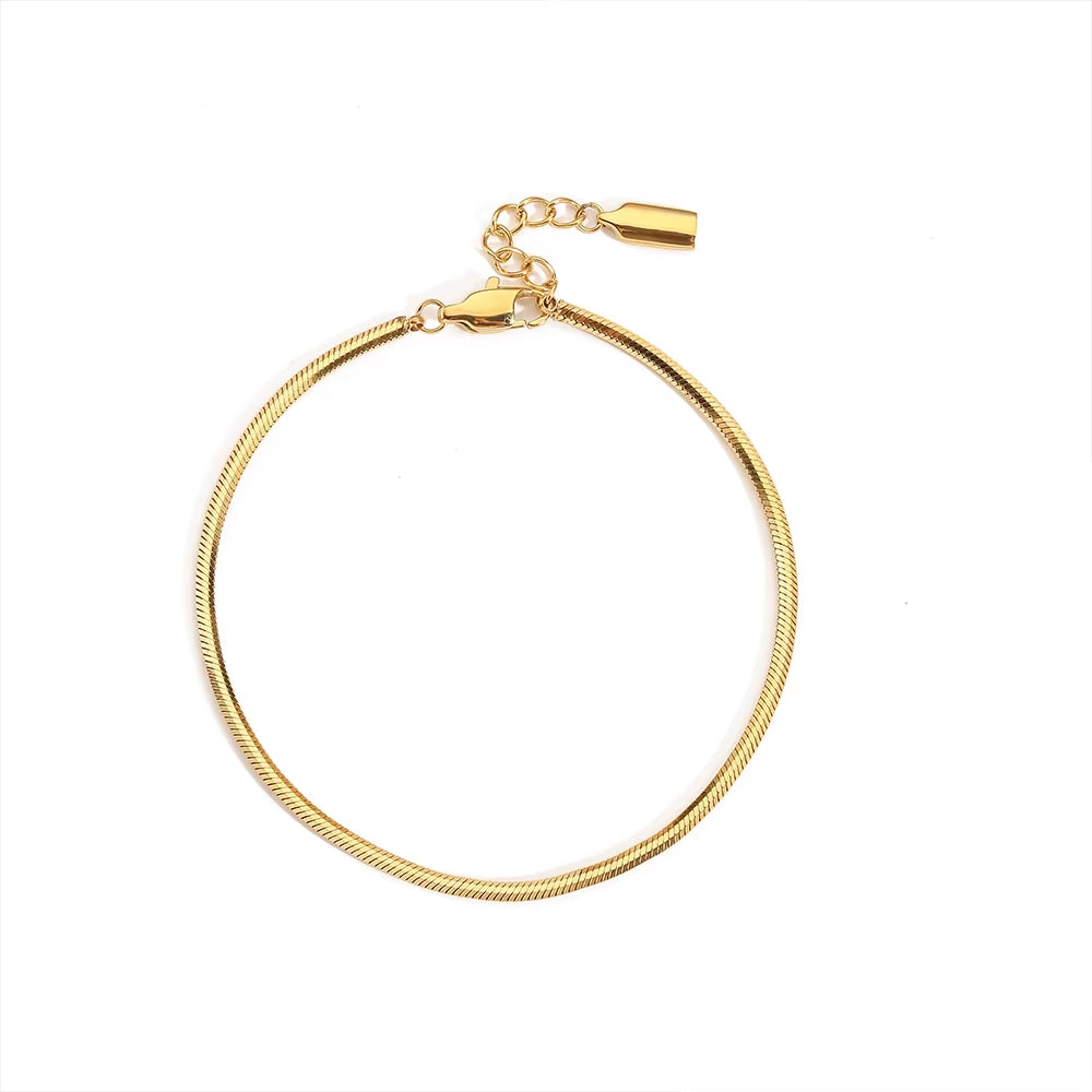 Emanco™ Gold Snake Chain Bracelet – Bold Simplicity for the Modern Man
